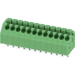 PCB terminal, 12 pole, pitch 3.5 mm, AWG 24-16, 8 A, push-in, green, 1985069