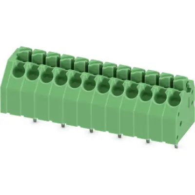 PCB terminal, 12 pole, pitch 3.5 mm, AWG 24-16, 8 A, push-in, green, 1985292 - 1