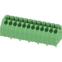 PCB terminal, 12 pole, pitch 3.5 mm, AWG 24-16, 8 A, push-in, green, 1985292
