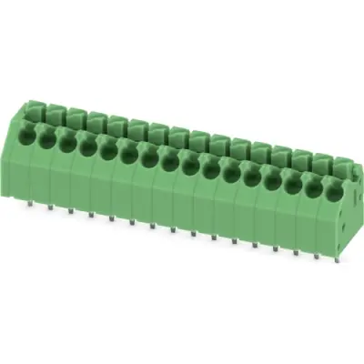 PCB terminal, 16 pole, pitch 3.5 mm, AWG 24-16, 8 A, push-in, green, 1985108 - 1