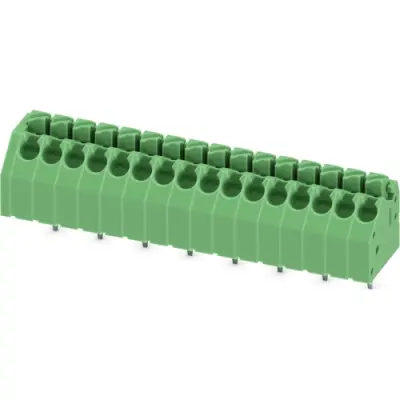 PCB terminal, 16 pole, pitch 3.5 mm, AWG 24-16, 8 A, push-in, green, 1985331 - 1