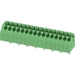 PCB terminal, 16 pole, pitch 3.5 mm, AWG 24-16, 8 A, push-in, green, 1985331