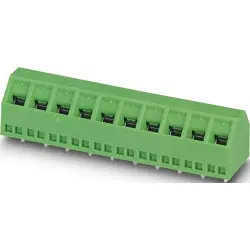 PCB terminal, 6 pole, pitch 5.08 mm, AWG 26-16, 17.5 A, screw connection, green, 1869253