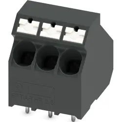 PCB terminal, 3 pole, pitch 5 mm, AWG 24-12, 32 A, push-in, black, 1366005