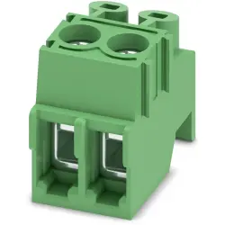 PCB terminal, 2 pole, pitch 3.5 mm, AWG 26-16, 8 A, screw connection, green, 1984316