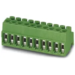 PCB terminal, 2 pole, pitch 3.5 mm, AWG 26-16, 6 A, screw connection, green, 1984468
