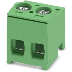 PCB terminal, 2 pole, pitch 5 mm, AWG 26-12, 10 A, screw connection, green, 1755583