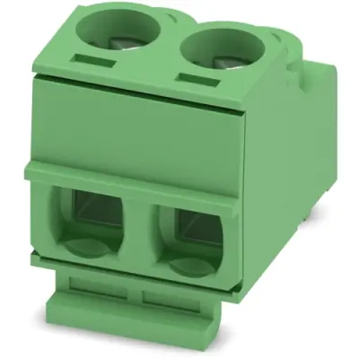 PCB terminal, 2 pole, pitch 5 mm, AWG 26-14, 10 A, screw connection, green, 1755732 - 1