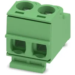 PCB terminal, 2 pole, pitch 5 mm, AWG 26-14, 10 A, screw connection, green, 1755732