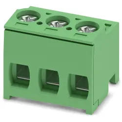 PCB terminal, 3 pole, pitch 5 mm, AWG 26-12, 10 A, screw connection, green, 1755596