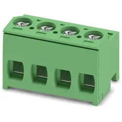 PCB terminal, 4 pole, pitch 5 mm, AWG 26-12, 10 A, screw connection, green, 1755606