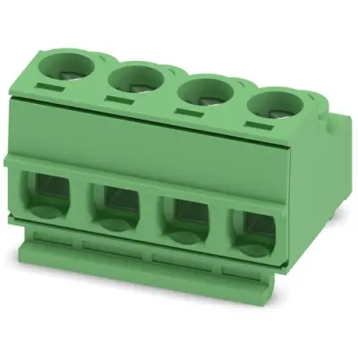 PCB terminal, 4 pole, pitch 5 mm, AWG 26-14, 10 A, screw connection, green, 1755758 - 1