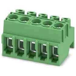 PCB terminal, 5 pole, pitch 3.5 mm, AWG 26-16, 8 A, screw connection, green, 1984345