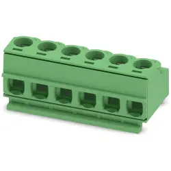 PCB terminal, 6 pole, pitch 5 mm, AWG 26-14, 10 A, screw connection, green, 1755774