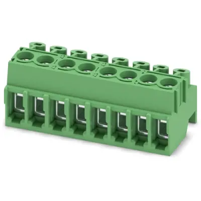 PCB terminal, 8 pole, pitch 3.5 mm, AWG 26-16, 8 A, screw connection, green, 1984374 - 1