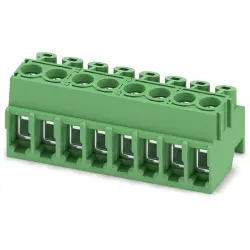 PCB terminal, 8 pole, pitch 3.5 mm, AWG 26-16, 8 A, screw connection, green, 1984374