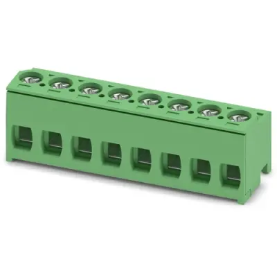 PCB terminal, 8 pole, pitch 5 mm, AWG 26-12, 10 A, screw connection, green, 1755648 - 1