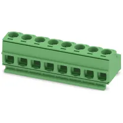 PCB terminal, 8 pole, pitch 5 mm, AWG 26-14, 10 A, screw connection, green, 1755790