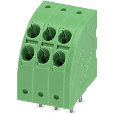 PCB terminal, 3 pole, pitch 3.5 mm, AWG 24-16, 13.5 A, spring-clamp connection, green, 1724925 - 1