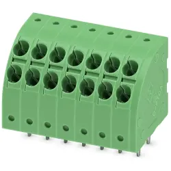 PCB terminal, 7 pole, pitch 3.5 mm, AWG 24-16, 13.5 A, spring-clamp connection, green, 1724977