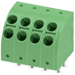 PCB terminal, 4 pole, pitch 5 mm, AWG 24-14, 24 A, spring-clamp connection, green, 1725328