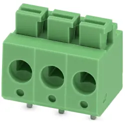 PCB terminal, 3 pole, pitch 5 mm, AWG 26-24, 16 A, spring-clamp connection, green, 1792876