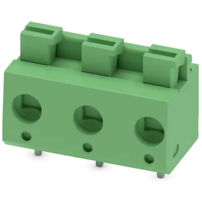 PCB terminal, 3 pole, pitch 7.5 mm, AWG 26-14, 16 A, spring-clamp connection, green, 1703084 - 1