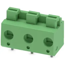 PCB terminal, 3 pole, pitch 7.5 mm, AWG 26-14, 16 A, spring-clamp connection, green, 1703084
