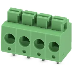 PCB terminal, 4 pole, pitch 5 mm, AWG 26-24, 16 A, spring-clamp connection, green, 1792889