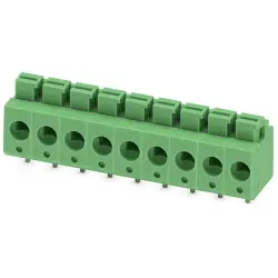 PCB terminal, 9 pole, pitch 5 mm, AWG 26-14, 16 A, spring-clamp connection, green, 1792931