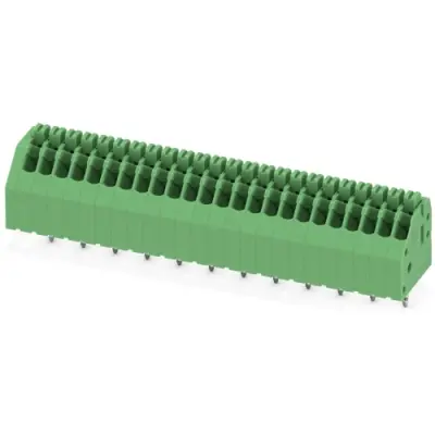 PCB terminal, 24 pole, pitch 2.5 mm, AWG 24-20, 2 A, spring-clamp connection, green, 1990232 - 1