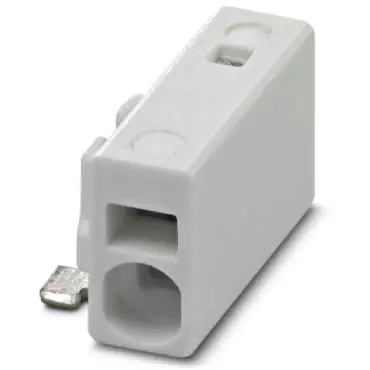 PCB terminal, 1 pole, pitch 2.5 mm, AWG 26-20, 6 A, spring-clamp connection, white, 1840035 - 1