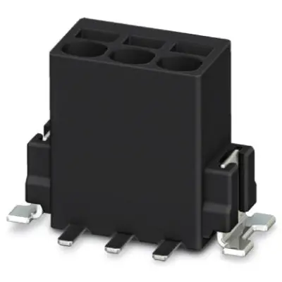PCB terminal, 2 pole, pitch 2.5 mm, AWG 26-20, 6 A, spring-clamp connection, black, 1771091 - 1