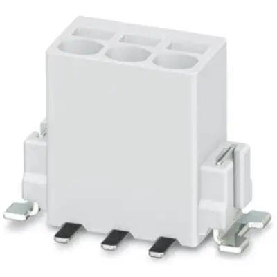 PCB terminal, 2 pole, pitch 2.5 mm, AWG 26-20, 6 A, spring-clamp connection, white, 1814702 - 1