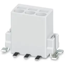 PCB terminal, 2 pole, pitch 2.5 mm, AWG 26-20, 6 A, spring-clamp connection, white, 1814702