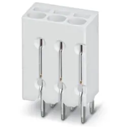 PCB terminal, 2 pole, pitch 2.5 mm, AWG 26-20, 6 A, spring-clamp connection, white, 1814566