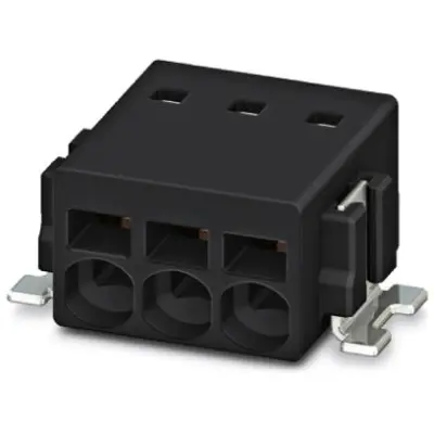 PCB terminal, 3 pole, pitch 2.5 mm, AWG 26-20, 6 A, spring-clamp connection, black, 1771033 - 1