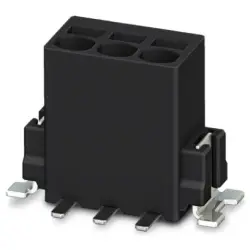 PCB terminal, 3 pole, pitch 2.5 mm, AWG 26-20, 6 A, spring-clamp connection, black, 1771101