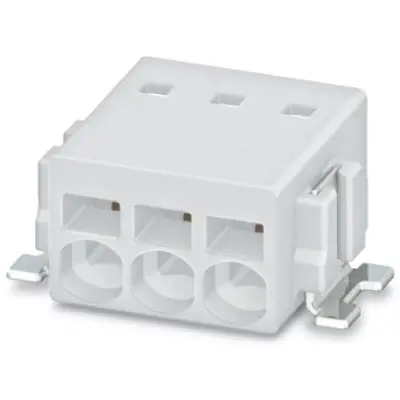 PCB terminal, 4 pole, pitch 2.5 mm, AWG 26-20, 6 A, spring-clamp connection, white, 1814650 - 1