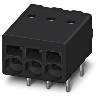 PCB terminal, 4 pole, pitch 2.5 mm, AWG 26-20, 6 A, spring-clamp connection, black, 1770908 - 1