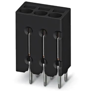 PCB terminal, 8 pole, pitch 2.5 mm, AWG 26-20, 6 A, spring-clamp connection, black, 1771017 - 1