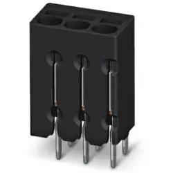 PCB terminal, 8 pole, pitch 2.5 mm, AWG 26-20, 6 A, spring-clamp connection, black, 1771017