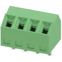 PCB terminal, 4 pole, pitch 3.81 mm, AWG 26-16, 10 A, screw connection, green, 1728307