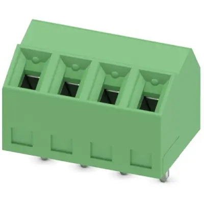 PCB terminal, 4 pole, pitch 3.81 mm, AWG 26-16, 10 A, screw connection, green, 1728307 - 1
