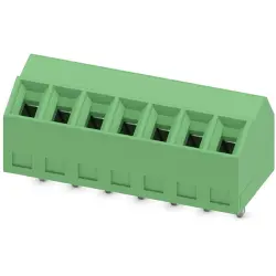 PCB terminal, 7 pole, pitch 3.5 mm, AWG 26-16, 10 A, screw connection, green, 1751141