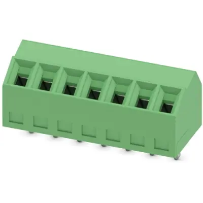 PCB terminal, 7 pole, pitch 3.5 mm, AWG 26-16, 10 A, screw connection, green, 1751141 - 1