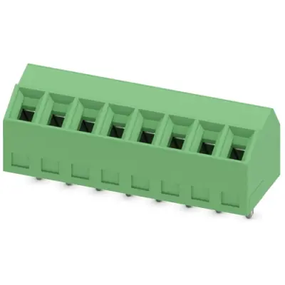 PCB terminal, 8 pole, pitch 3.5 mm, AWG 26-16, 10 A, screw connection, green, 1751154 - 1