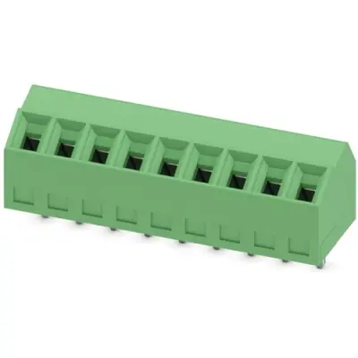 PCB terminal, 9 pole, pitch 3.5 mm, AWG 26-16, 10 A, screw connection, green, 1751167 - 1