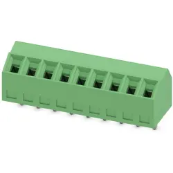PCB terminal, 9 pole, pitch 3.5 mm, AWG 26-16, 10 A, screw connection, green, 1751167