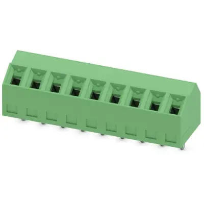 PCB terminal, 9 pole, pitch 3.81 mm, AWG 26-16, 10 A, screw connection, green, 1728352 - 1